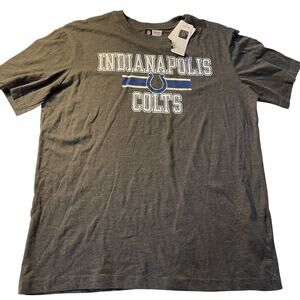 NFL Indianapolis Colts Mens T Shirt Size L Grey w White and Blue Logo NWT
